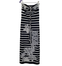 Enfocus Studio Women Dress Size 8 Black White Maxi Big Floral Print Halter Lined - £9.72 GBP