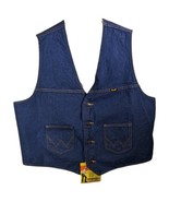 Wrangler Cowboy Cut Denim Vest Mens Size 2XL XXL Jean Trucker Sleeveless - $1,031.25 MXN