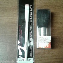 Sassy+Chic &amp; Wet n Wild 2 Makeup brushes NIP NEW Cosmetic Concealer Kabuki Brush - £7.19 GBP