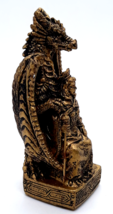 Medieval Mini Golden Dragon Queen Fantasy Collectible Gaming Figurine - 3&quot; - £9.44 GBP
