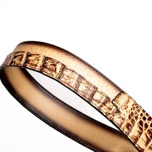 Marco Di Milano Caiman & Calfskin Western Texas Belt Stone Orix image 5
