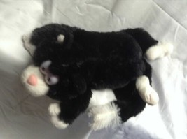 Rollin Buddies Plush Black White Cat CUTE 10.5&quot; lgth stuffed toy - £10.13 GBP