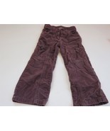 Janie and Jack Winter Frost Bow pocket velveteen pants dusky plum 3T EUC - $13.06