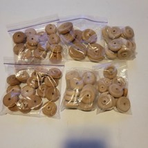 Wooden Wheel lot -without Axles - Toy Parts Wooden Wheel various sizes 1&quot;-2&quot; - £15.81 GBP