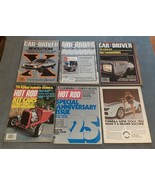 Lot of 6 Car &amp; Driver + Hot Rod Magazines 1973-1979 - $16.00