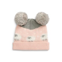 Tucker + Tate Girls Toddler Pink Sheep Beanie Double Pom Size 12-24 M - $17.81