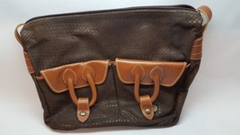 Marco Ricci VINTAGE Purse BROWN Textured Leather SHOULDER BAG Made in Italy - £66.60 GBP