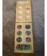 Mancala Solid Wood Strategy Game - With Solid Wood Folding Game Board CO... - £5.87 GBP