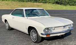 1966 Chevrolet Corvair Monza Coupe  white | 24x36 inch POSTER | vintage classic - £15.34 GBP