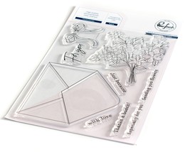 Pinkfresh Studio Clear Stamp Set 4&quot;X6&quot;-Floral Envelope - £15.26 GBP
