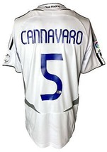 Fabio Cannavaro Unterzeichnet Real Madrid Fußball Trikot Bas - £224.84 GBP