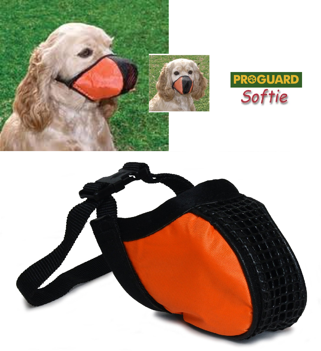Primary image for SOFTIE MEDIUM DOG NO BITE MUZZLE Mesh EZ Quick-Fit Adjustable Safer Comfortable