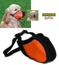 SOFTIE MEDIUM DOG NO BITE MUZZLE Mesh EZ Quick-Fit Adjustable Safer Comf... - $14.99