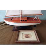 Vintage Desktop Sailboat &amp; picture - $215.00