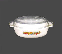 Fire King Anchor Hocking Nature&#39;s Bounty 1.5 qt casserole dish with lid. - £82.68 GBP