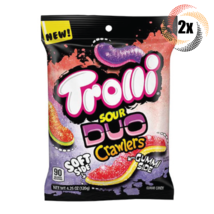 2x Bags Trolli Sour Duo Crawlers Flavored Gummi Candy | 4.25oz | Fast Shipping - £10.36 GBP