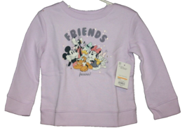 Disney Friends Minnie Micky Mouse Donald Pluto Purple Sweatshirt Size 3T... - $13.50
