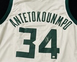 Giannis Antetokounmpo Signed Milwaukee Bucks Basketball Jersey COA - $169.00