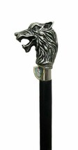 Wolf Head Brass Handle Walking Stick Design Vintage Victorian Walking St... - $553.85 MXN