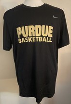 Nike Dri Fit Black T Shirt PURDUE Basketball Boilermakers Size XXL 2XL - $19.57