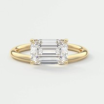 1.50 Carat Emerald Cut Lab Grown Diamond Engagement Ring Solitaire Emerald Cut C - £1,399.41 GBP