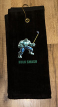 Hulk Smash Golf Sport Towel 16x26 Black - £13.37 GBP