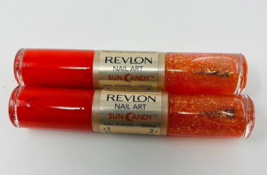 2 Pcs Revlon Nail Polish Art Sun Candy #450 Lava Flame Red Hot Glittery ... - £4.63 GBP