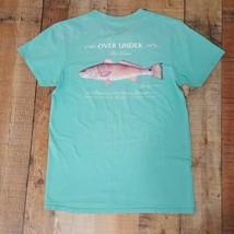 Over Under Men&#39;s T-Shirt Size Small Light Blue Redfish TV18 - £6.60 GBP