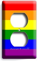 RAINBOW STRIPES FLAG OUTLET WALL PLATE GAY AND LESBIAN PRIDE HOME ROOM A... - $11.99