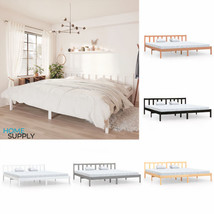 Modern Wooden Solid Pinewood Extra Large 200X200 Cm Emperor Size Bed Frame Base - £92.05 GBP+