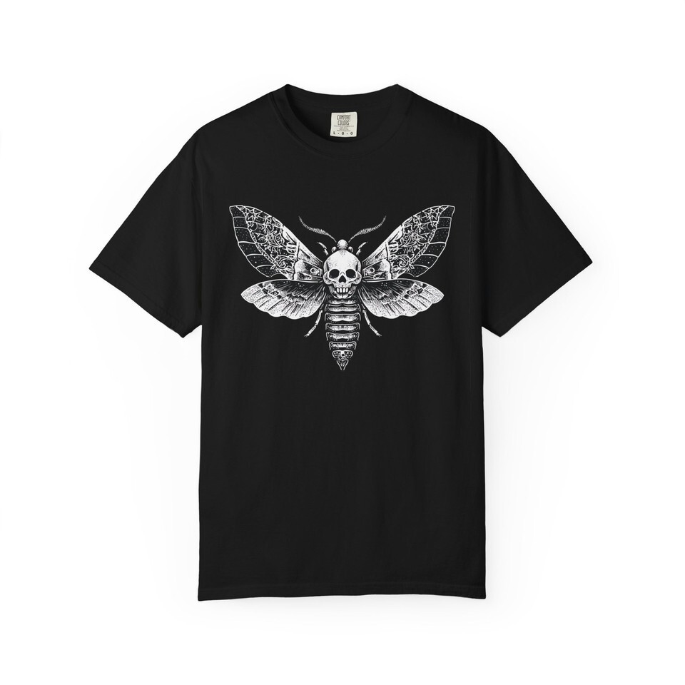 Skull Moth T-Shirt, Unisex Graphic Tee, Gothic Apparel, Alternative Item image 10