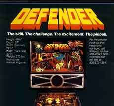 Defender Pinball Flyer Original Vintage 1982 Foldout Game Promo NOS Brochure - £26.71 GBP
