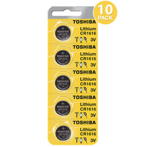 Toshiba CR1616 3V Lithium Coin Battery (10 Batteries) - £15.14 GBP