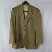 Hart Schaffner Marx 42R Gold Yellow Glenn Plaid Wool Blazer Suit Sport Coat - $41.24