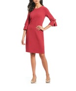 New Karl Lagerfeld Women&#39;s Bow-Trimmed Bell Sleeve Sheath Dress Mauve Va... - $134.46 CAD