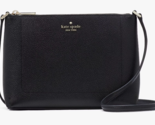Kate Spade Leila Crossbody Bag Black Pebbled Leather Purse KG464 NWT $29... - $89.09