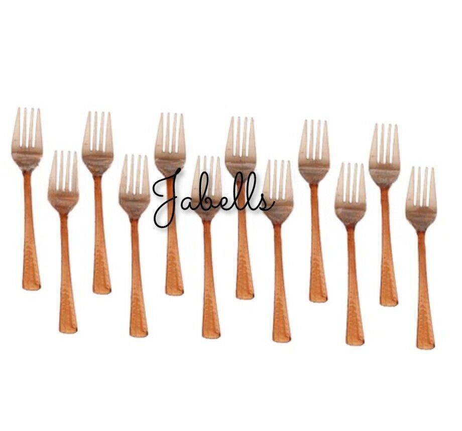 Primary image for Copper Baby Fork, Flatware, Tableware Home Hotel Restaurant, Length 6.1" Inch -