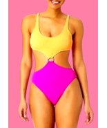 Salt + Cove Juniors&#39; Colorblocked One-Piece Monokini, Peach Fuchsia Size... - €21,62 EUR
