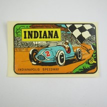 Travel Decal Indiana Indianapolis Speedway Vintage 1950s Rex-O-Decal RARE - £15.72 GBP