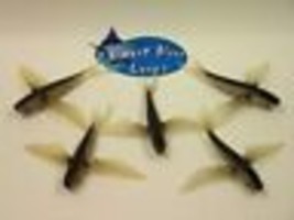 Almost Alive Lures 6&quot; Flying Fish Lure Black/Clear 5 Pack for Big Game Fish - £23.90 GBP