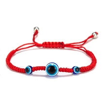 Ky red string thread hand palm bracelets blue turkish evil eye charm women men handmade thumb200