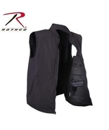 Men&#39;s Black Concealed Carry Waterproof Soft Shell Vest Fast Shipping!  - $71.73