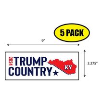5 PACK 3.37&quot;x 9&quot; TRUMP COUNTRY KENTUCKY Sticker Decal Gift MAGA Trump BS... - $11.39 CAD