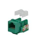50 pack lot Keystone Jack Cat5e Green Network Ethernet 110 Punchdown 8P8C - £82.69 GBP