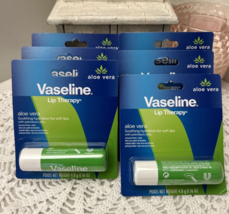 (6) Vaseline Lip Therapy Aloe Lips Lip Balm with Petroleum Jelly Hydration - £11.68 GBP