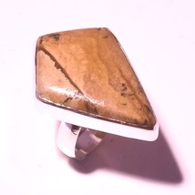 Picture Jasper Gemstone Handmade Good Friday Gift Ring Jewelry 7.50&quot; SA 2578 - £4.78 GBP