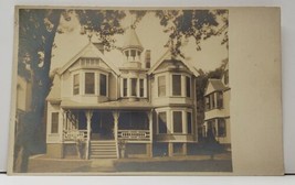 RPPC Victorian Home with Open Turret Tower Center Roof N East USA Postcard G5 - £20.10 GBP