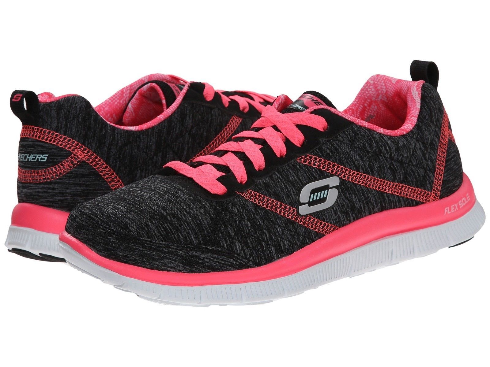 Women&#39;s Skechers FLEX APPEAL Pretty City Training Shoes, 12074 BKHP Size... - $69.95