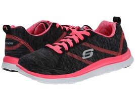 Women&#39;s Skechers FLEX APPEAL Pretty City Training Shoes, 12074 BKHP Sizes 6.5-9 - £55.30 GBP