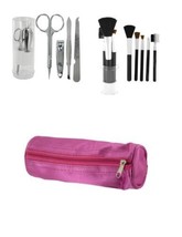 11-Pc Cosmetic Brush and Tool Set - £9.13 GBP